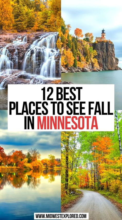 Best Places To See Fall In Minnesota Duluth Minnesota Fall, Things To Do In Minnesota, Travel Minnesota, Minnesota Fall, North Shore Minnesota, Beautiful Places In Usa, Minnesota Camping, Fall Hikes, Fall Scenery