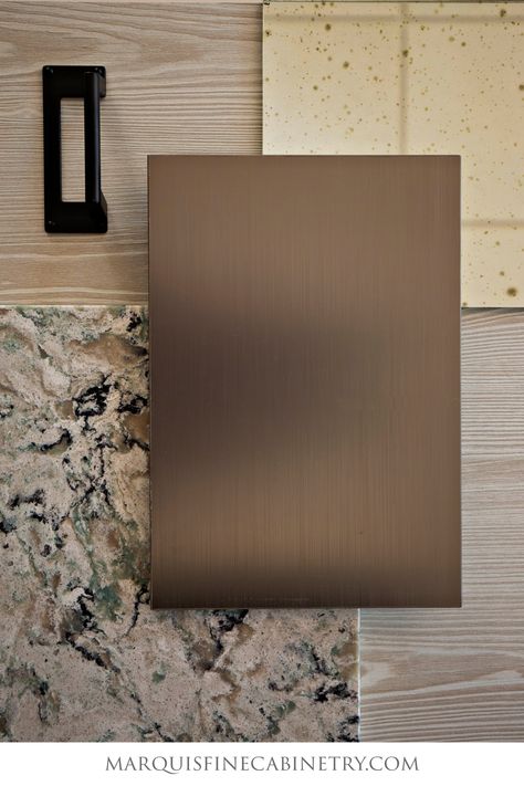 Milano | Vision Design Board | Zuma Malibu Bronze Finish Texture, Finishes Board, Bronze Texture, Copper Texture, Praa Sands, Bronze Interior, Loft Style Apartment, Vision Design, Materials Board Interior Design