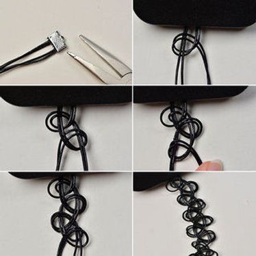 How to Make a Cool Black Stretchy Tattoo Choker Necklace at Home: 4 Steps (with Pictures) At Home Tattoo, Cord Tattoo, Choker Diy, Jewelry 101, Diy Choker Necklace, Heart Shaped Diamond Pendant, Tattoo Choker Necklace, Pave Heart Necklace, Diy Choker