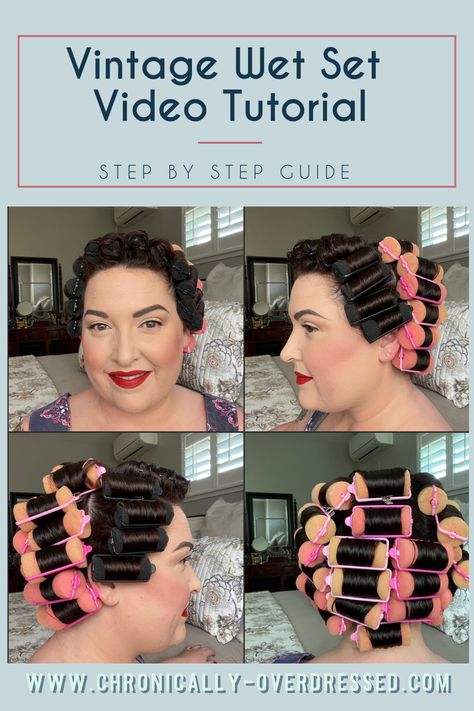 1950s Hair Roller Pattern, Vintage Curler Set Pattern, 1940s Curler Pattern, Vintage Wet Set Patterns, Vintage Roller Set, Vintage Curl Pattern Roller Set, 1950s Curler Patterns, Roller Pattern Hair Vintage, Curler Pattern Short Hair