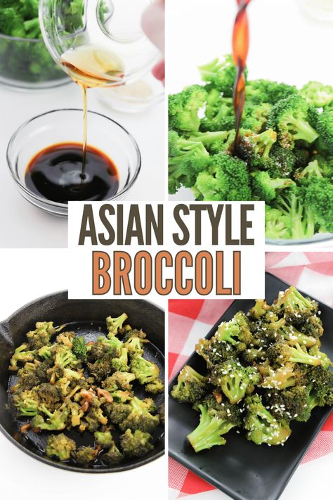 Chinese Food Broccoli, Asian Inspired Broccoli, Broccoli Recipe Ideas, Asian Veggies Recipes, Chinese Sauteed Broccoli, Asian Sauteed Broccoli, Asian Garlic Broccoli, Asian Broccoli Stir Fry, Thai Broccoli Side Dish