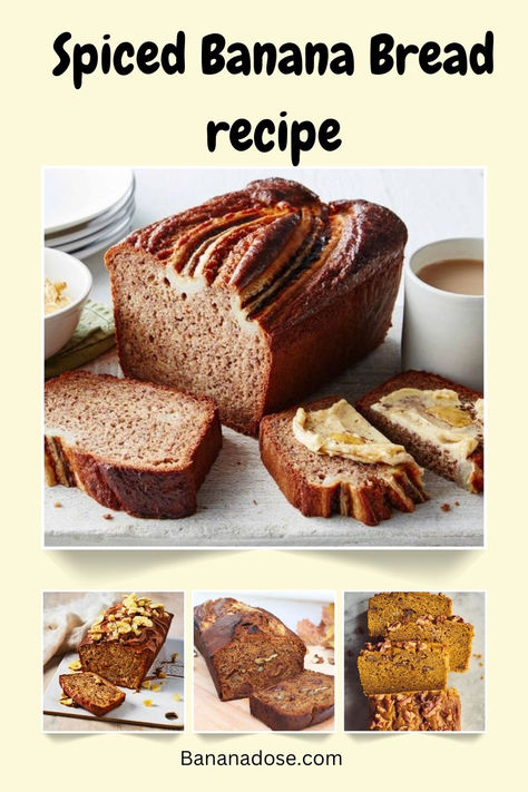 This unique twist on the traditional banana bread caters to different spice preferences, so everyone in the family can enjoy it. The combination of ripe bananas, a spicy pepper blend, and a crunchy pecan topping makes this bread a delightful treat. Spice Banana Bread, Spicy Banana Bread, Spiced Banana Bread Recipe, Chai Spiced Banana Bread, Tropical Banana Bread Recipe, Top Rated Banana Bread Recipe, Crunchy Pecans, Banana Recipes, Ripe Banana