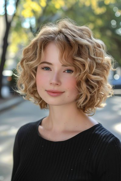 22  Curly Bob Hairstyles Jaw Length Curly Bob, Thick Curly Bob, Short Curly Layered Bob, Medium Length Curly Haircuts, Curly Bob With Fringe, Medium Curly Bob, Curly Bob Haircut, Pintrest Ideas, Curly Angled Bobs