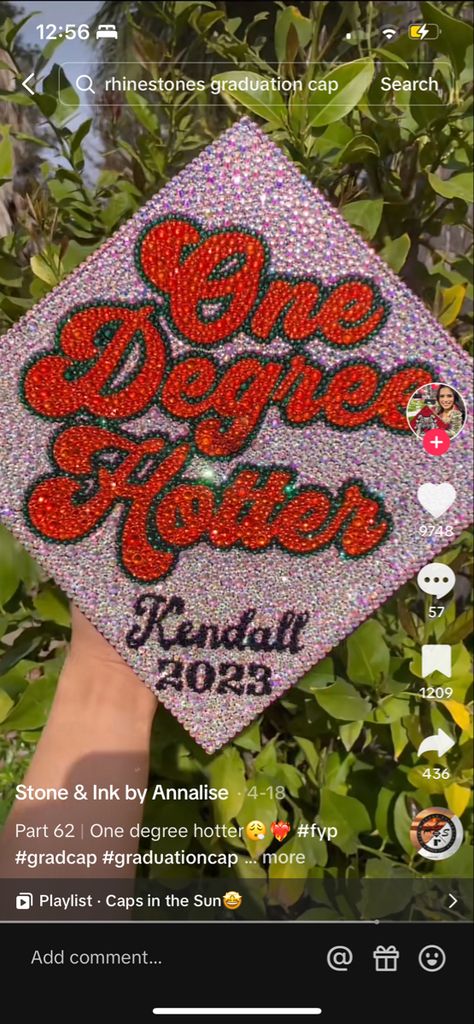 Sports Medicine Graduation Cap, One Degree Hotter Graduation Cap, Double Major Graduation Cap, Grad Cap Designs High School 2024, Masters Grad Cap Ideas, Criminology Grad Cap, Diamond Graduation Cap, Graduation Cap Designs Masters Degree, Associates Degree Graduation Cap