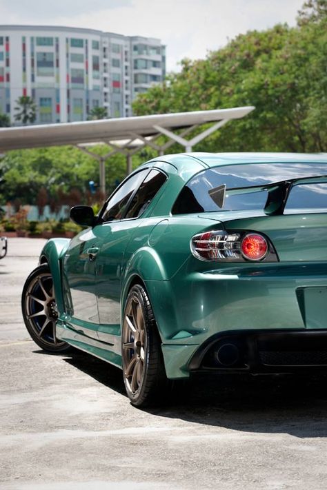 Mazda RX-8. I actually really dig this color too Mazda Accessories, Truck Images, Jdm Nissan, Mazda Rx8, Truck Photos, R34 Gtr, Mazda Cars, Rice Cookers, Rx 8