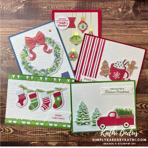 Stampin' Up A Little Bit Festive Christmas Card Ideas Endless Card, Baby Christmas Card, Christmas Card Ideas, Card Sketches Templates, Create Christmas Cards, Stamped Christmas Cards, Simple Christmas Cards, Christmas Ephemera, Stampin Up Christmas Cards