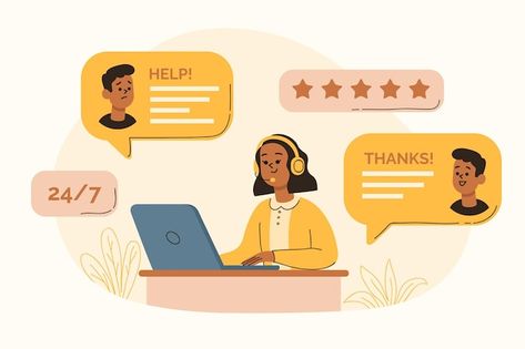 Support Illustration, Contact Center, Customer Engagement, Marketing Online, Call Center, Good Customer Service, Business Process, Support Services, Mobile App Development