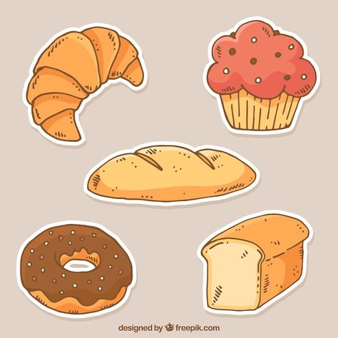 Collection of bakery stickers in flat st... | Free Vector #Freepik #freevector #cake-sticker #cookies-sticker #bakery-sticker #sweet-bakery Bakery Stickers, Traditional Christmas Cake, Colorful Birthday Cake, Cookie Vector, Mint Decor, Cake Sticker, Strawberry Mochi, Jelly Bears, Food Vector