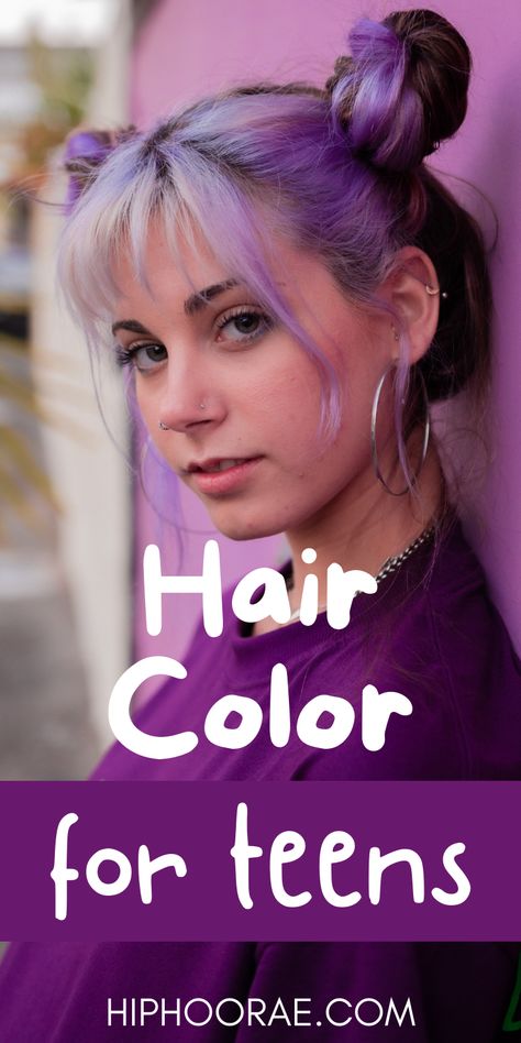 Two Dyed Hair Colors, Teenage Hair Color, Girls Hair Dye Ideas, Hair Color For Teenage Girl, Teen Girl Hair Color Ideas, Hair Color For Teens, Teen Hair Color Trends, Died Hairstyles Hair Dye, Bold Hair Color Ideas