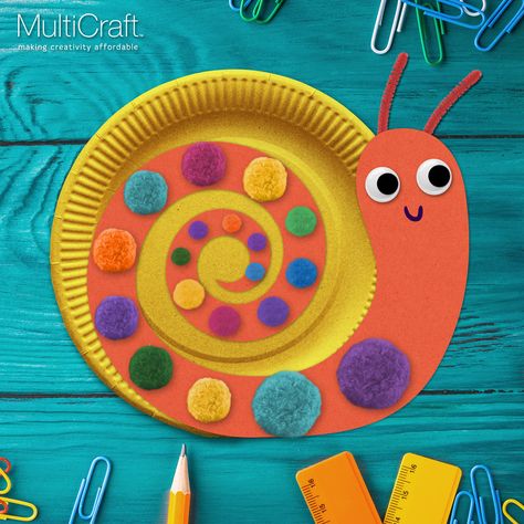 What do you call a snail on a ship? A snailor! 🐌 #MultiCraft #MakingCreativityAffordable #Crafty #KraftyKids Under The Sea Animals, Snail Craft, Cvc Words Kindergarten, Paper Plate Craft, Pinterest Diy Crafts, 3d Craft, Kindergarten Crafts, Paper Plate Crafts, Daycare Crafts