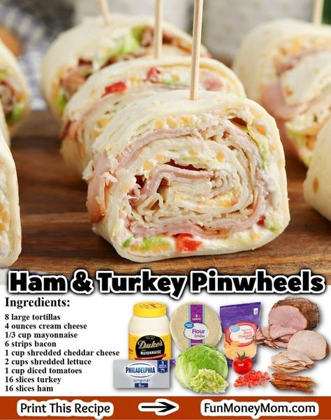 Turkey Pinwheels, Christmas Shortbread, Easy Ham, Shortbread Recipe, Recipes For Busy Moms, Tummy Yummy, Pinwheel Recipes, Sandwich Wraps, Shortbread Recipes