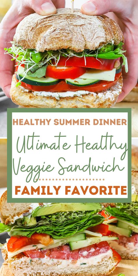 This must make healthy & easy dinner is something you and your family will love this summer! It is delicious, clean, easy and perfect for a healthy vegetarian dinner. This is not your average veggie sandwich, get ready to take your sandwitch game to a whole new level! Healthy Vegetarian Sandwich Recipes, Healthy Easy Dinner, Veggie Sandwiches, Vegetarian Sandwich Recipes, Healthy Sandwich Recipes, Summer Sandwiches, Healthy Veggie, Healthy Vegetarian Dinner, Vegetarian Sandwich