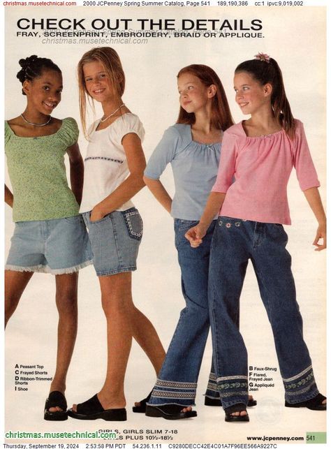 2000 JCPenney Spring Summer Catalog, Page 541 - Catalogs & Wishbooks Early 2000s Kids Clothes, 2000s Kids Fashion, 90s Magazine Fashion, Aquamarine Party, Kawaii Moodboard, Jcpenney Catalog, Ghost Oc, 90s Teen Fashion, 2000 Nostalgia