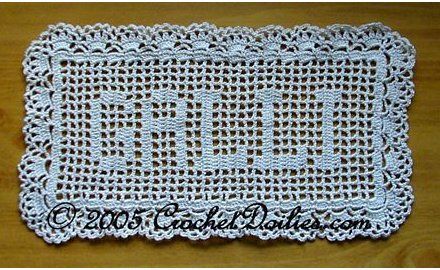 37+ Simple Crochet Borders Patterns Crochet Initials, Filet Crochet Border, Filet Crochet Name Pattern, Crochet Names, Fillet Crochet Charts, Crochet Fillet, Crochet Edging Patterns Free, Crochet Decorations, Crochet Alphabet