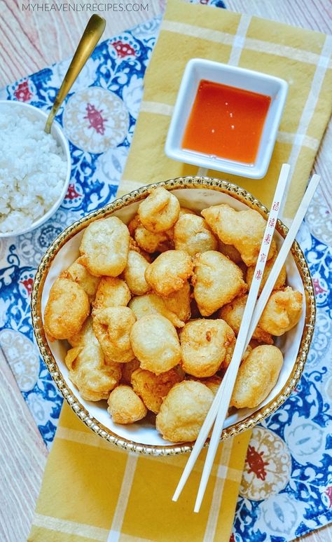 Better than Take-out Sweet & Sour Chicken Chicken Balls Recipe Chinese, Chinese Chicken Balls, Walnut Chicken Recipe, My Heavenly Recipes, Chicken Batter, Royal Recipe, Heavenly Recipes, Homemade Chinese Food, Chicken Balls