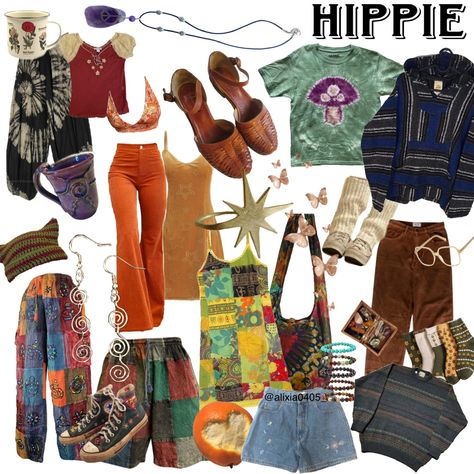 hippie mood board Hippie Asethic Outfits, Hippie Mood Board, Goth Moth, Outfits Colorful, Pixie Outfit, Silly Clothes, Earthy Outfits, Outfit Collage, Fashion Mood Board