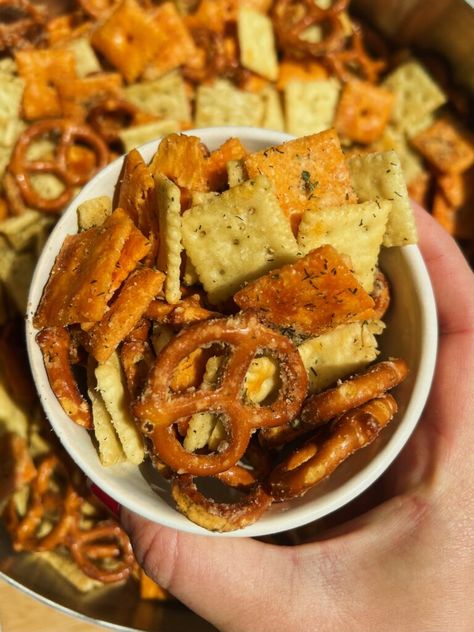 Dill Pickle Ranch Snack Mix Dill Pickle Ranch Chex Mix Recipes, Dill Snack Mix Recipes, Dill Ranch Chex Mix Recipes, Dill Pickle Nuts Recipe, Dill Pickle Nuts And Bolts Recipe, Nuts And Bolts Recipe Best Dill, Dill Pickle Chex Mix Recipes, Ranch Snack Mix Recipes, Pickle Snacks Ideas