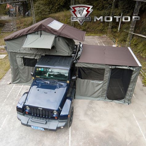 Jeep Tent, Canopy Ideas, Tent Ideas, Zelt Camping, Kombi Motorhome, Auto Camping, Jimny Suzuki, Jeep Camping, Toyota Previa