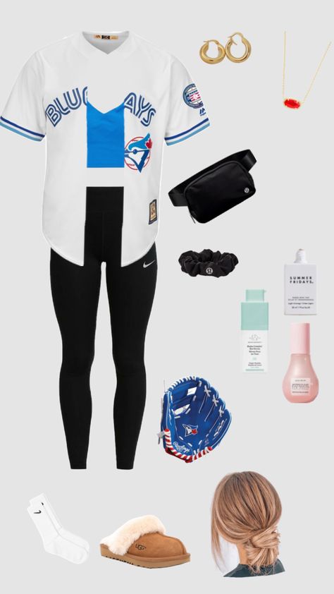 #thesnowscomingdown #preppy #outfitinspo #beauty #wallpaper #bluejays #torontobluejays #baseballgameoutfit #uggslippers Blue Jays Outfit, Blue Jays Game, Baseball Outfit, Beauty Wallpaper, Ugg Slippers, Baseball Games, Toronto Blue Jays, Indie Outfits, Blue Jays