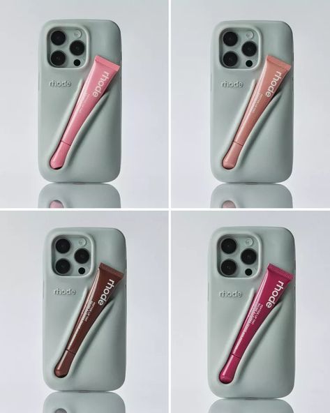 Rhode's Genius New Phone Case Doubles as a Lip Gloss Holder Lip Gloss Holder, Winter Lips, Rhode Skin, New Phone Case, Lip Balm Holder, Hailey Rhode, Skincare Essentials, 1m Followers, Skincare Brand