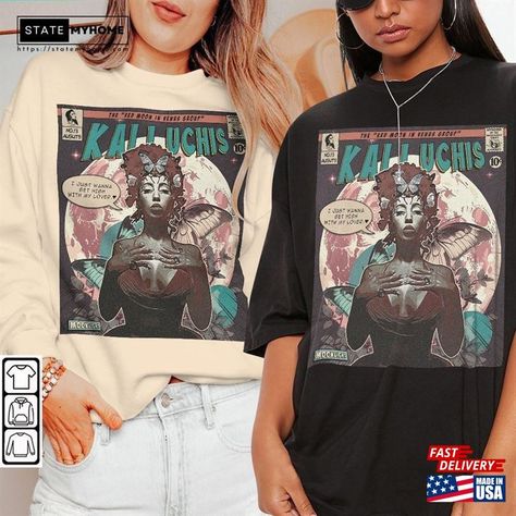 Kali Uchis Comic Shirt 90S Vintage Merch Book Art Red Moon In Venus Album World Tour Ticket 2023 Graphic Tee Gift For Fan V2 Sweatshirt Hoodie Check more at https://statemyhome.com/product/kali-uchis-comic-shirt-90s-vintage-merch-book-art-red-moon-in-venus-album-world-tour-ticket-2023-graphic-tee-gift-for-fan-v2-sweatshirt-hoodie/ 2023 Graphic, Comic Shirt, Kali Uchis, Red Moon, 90s Vintage, World Tour, Sweatshirt Hoodie, Book Art, Graphic Tee