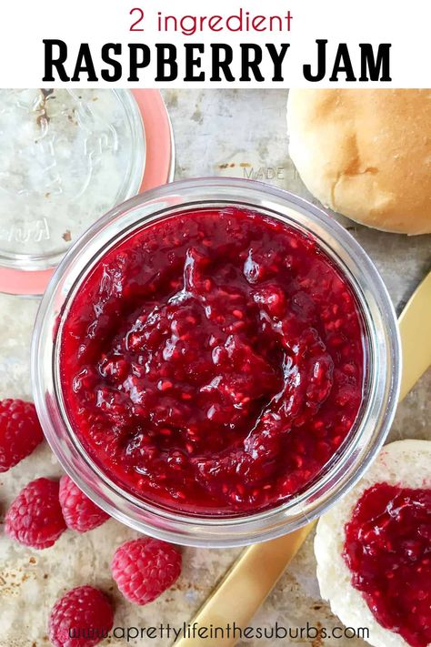 Fruit Jam Recipes, Homemade Raspberry Jam, Mary Berry Recipes, Raspberry Jam Recipe, Mary Berry Recipe, 2 Ingredient Recipes, Pastries Recipes, Jam Recipes Homemade, Raspberry Recipes