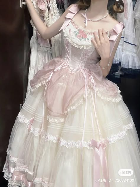 Prom Dress Inspo, Fantasy Dresses, Kawaii Dress, Fairytale Dress, Cosplay Makeup, Fantasy Dress, Dress Inspiration, Fairy Dress, Lolita Dress