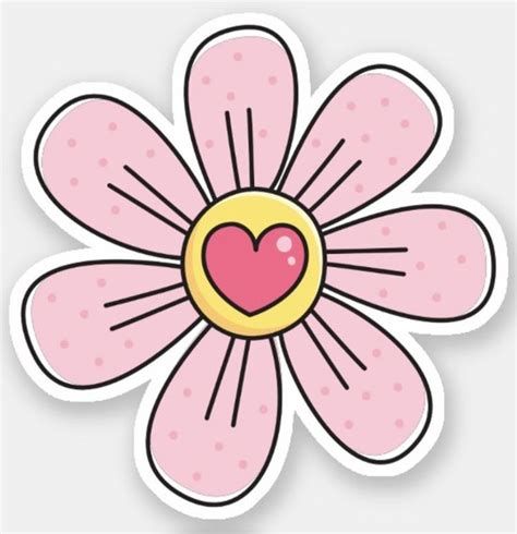 Disney Sticker En 2020 | Pegatinas Bonitas, Pegatinas Flower With Heart, Floral Illustration, Floral Stickers, Cute Flower, Love Stickers, Heart Stickers, Aesthetic Stickers, Floral Illustrations, Scrapbook Stickers