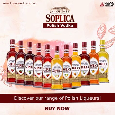 🍹🌟 Soplica Polish Vodka - Discover Our Range of Polish Liqueurs at Liquor World! 🌟🍹 Dive into the exquisite world of Soplica Polish Vodka and explore our diverse selection of Polish liqueurs, now available at Liquor World! Each bottle of Soplica is a testament to authentic Polish craftsmanship, offering a variety of delightful flavors that cater to every taste. 🌟 Key Features: 👉 Authentic Polish Craftsmanship 👉 Rich Variety of Flavours 👉 Premium Quality Liqueurs From traditional fruit flav... Polish Vodka, Liqueur, Liquor, Vodka, Premium Quality, Key, Fruit, Range, Drinks