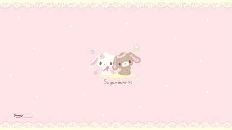 Sugarbunnies Desktop Wallpaper, Bunny Desktop Wallpaper Aesthetic, Pink Miffy Wallpaper Desktop, My Melody Wallpaper Desktop, My Melody Wallpaper Ipad, Sugarbunnies Wallpapers, My Melody Desktop Wallpaper, Wallpapers Coquette, Rabbit Background