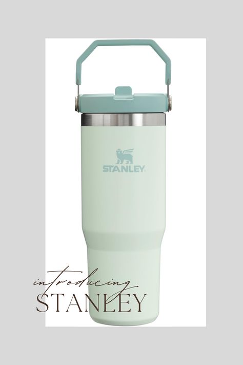 Stanley IceFlow Flip Straw Tumbler with Handle | Twist On Lid and Flip Up Straw | Leak Resistant Water Bottle | Insulated Stainless Steel | BPA-Free Stanley Iceflow, Straw Tumbler, Tumbler With Handle, Water Glasses, Insulated Water Bottle, Tumbler With Straw, Bpa Free, Straw, Water Bottle