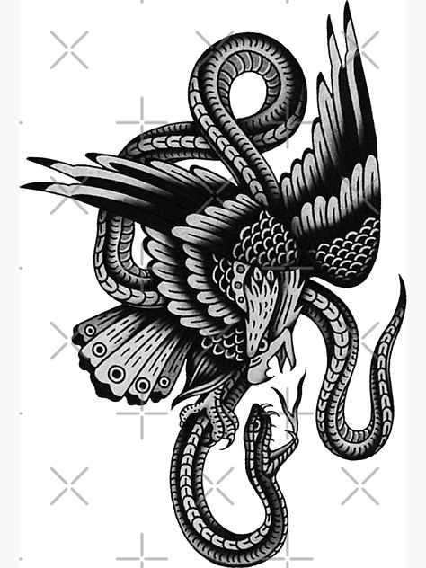 "Traditional Bald Eagle Fighting Snake Tattoo" Magnet for Sale by Cesar Caligula | Redbubble Bald Eagle Black And White, Eagle With Snake Tattoo, Eagle Snake Tattoo, Eagle And Snake, Eagle Snake, Snake Tattoo Design, Snake Tattoo, Tattoo Inspo, Tattoo Stickers