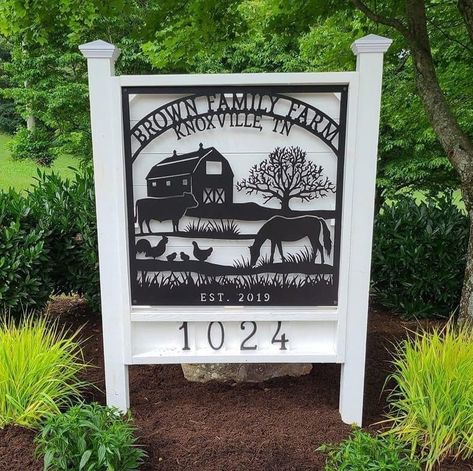 Metal Farm Signs, Farm Signs Entrance, Metal Ranch Sign, Custom Farm Signs, Driveway Sign, Metal Farm Sign, Farm Entrance, Ranch Sign, Barn Signs