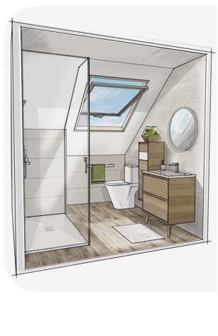 Sloped Ceiling Bathroom, Small Attic Bathroom, Small Bathroom Ideas Black, Bathroom Ideas Black, Attic Bedroom Designs, Loft Bathroom, Attic Bathroom, Attic Bedrooms, Small Bathroom Ideas On A Budget