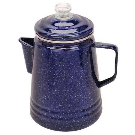 Coleman 14 Cup Enamelware Percolator Blue 2000016405 - Walmart.com Camping Coffee Maker, Camping Cooking Utensils, Camping Kettle, Coffee Percolator, Enamel Cookware, Camping Cookware, Percolator Coffee, Camping Coffee, Coffee Brewer