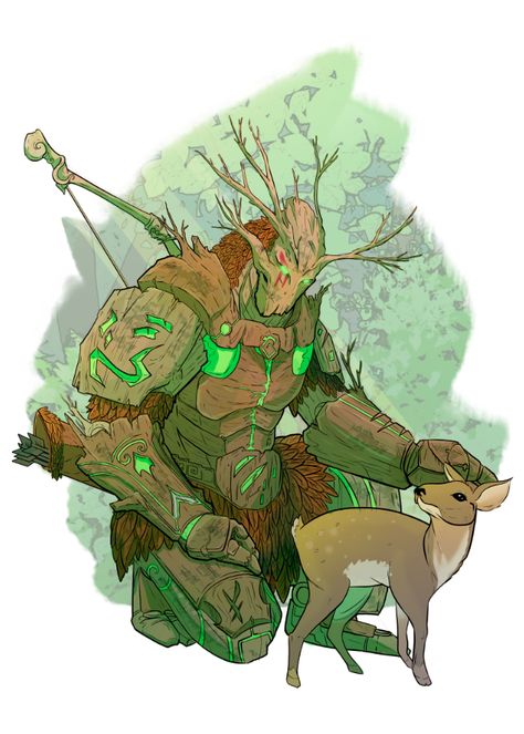 Wooden Robot Fantasy Art, Wood Warforged, Warforged Druid, Forest Protector, Monsters Rpg, Demon Queen, Pathfinder Character, Dungeons And Dragons Characters, Dnd Art