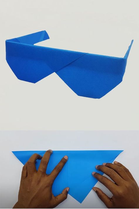 How to make Origami Sunglasses - Paper Sunglasses making instructions. DIY Paper Sunglasses Crafts. #Sunglasses #Origami #PaperCraft Origami Sunglasses, Paper Sunglasses, How To Make Origami, Origami Paper, How To Make Paper, Preschool Crafts, Diy Paper, Diy And Crafts, Origami