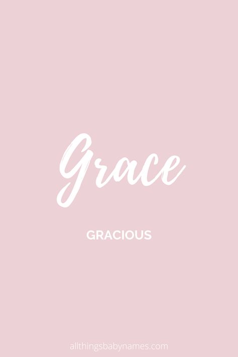 Grace name meaning, origin and more. View our database of thousands of baby names and curated name lists to help you find the perfect name for your baby. Grace Meaning, Elegant Girl Names, Grace Name, Meaningful Baby Names, Rare Names, Fantasy Character Names, Uncommon Baby Names, Popular Baby Names, Gender Neutral Names