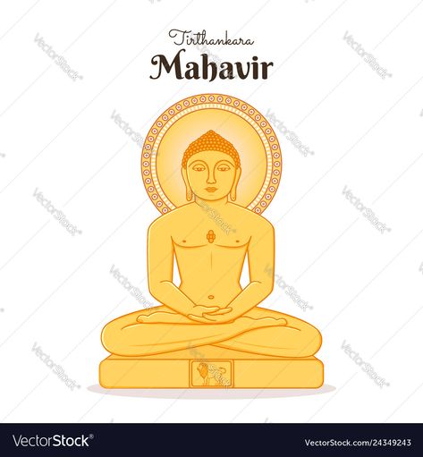 Mahavir Jain Painting, Mahavir Swami Drawing, Mahavir Swami Painting, Mahaveer Swami Jain Images, Mahavir Swami, Lord Mahavir, Diwali Painting, Mahavir Jayanti, Word Doodles