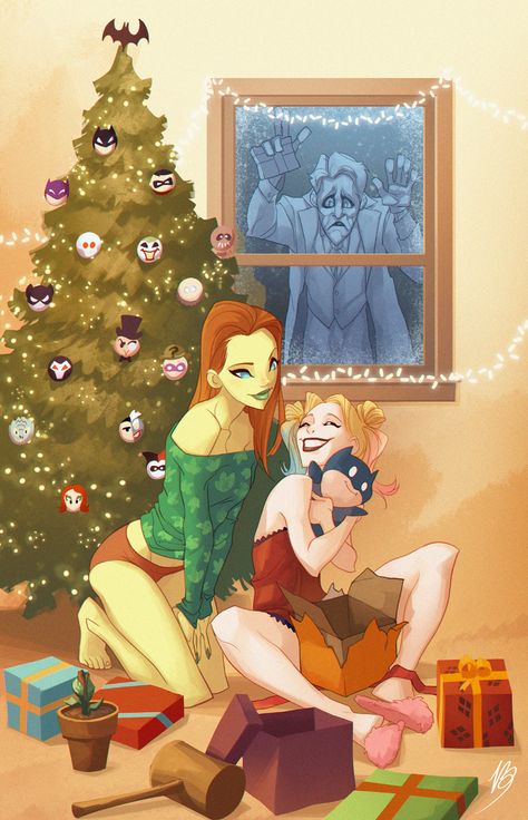 ArtStation - Christmas on Gotham , Valerio "Dreelrayk" Buonfantino Joker Y Harley Quinn, Gambit X Men, Star Wars Comic Books, Alternative Comics, Der Joker, Harley Quinn Drawing, Harley Quinn Artwork, Gotham Girls, Harley Quinn Comic