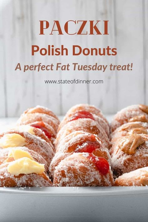 Packzi Recipe, Donuts Fried, Polish Donut, Doughnut Recipe Easy, Polish Desserts, Homemade Donuts Recipe, Donut Recipe, Filled Donuts, Homemade Donuts