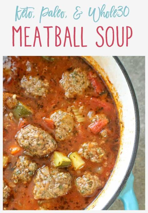 Keto Meatball Soup, Keto Meatballs, Keto Soups, Meatball Soup, Resep Diet, Low Carb Diets, Keto Soup, Low Carb Soup, Keto Foods