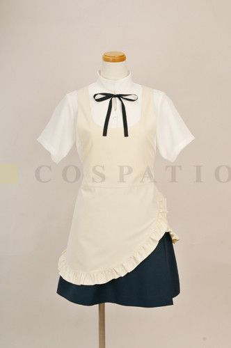 Working!! - Apron - Cosplay - Shirt - Skirt - Ribbon - Wagnaria Restaurant Girls' Uniform (Cospa) Cute Waiter Outfit, Cafe Work Outfit, Japanese Cafe Uniform, Waiter Outfit Drawing, Cute Baking Outfit, Pastry Chef Outfit, Cute Baker Outfit, Baker Outfit Apron, Waitress Uniform Restaurant