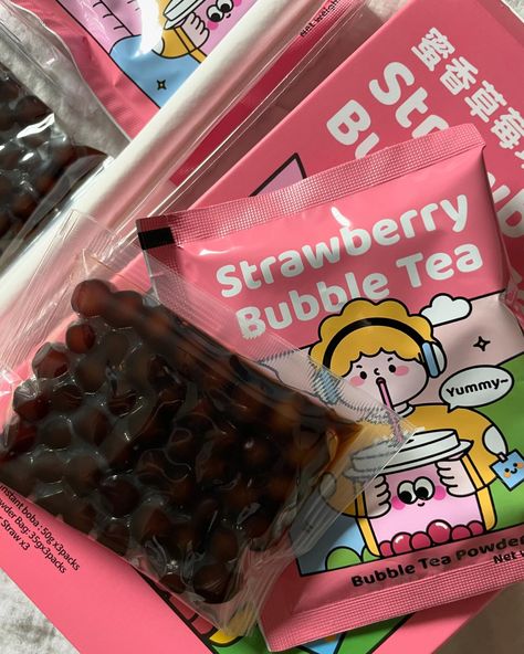 loving my boba kit 🍓🧋 Boba Kit, Tea Powder, Bubble Tea, Straw, Bubbles, Tea, Quick Saves