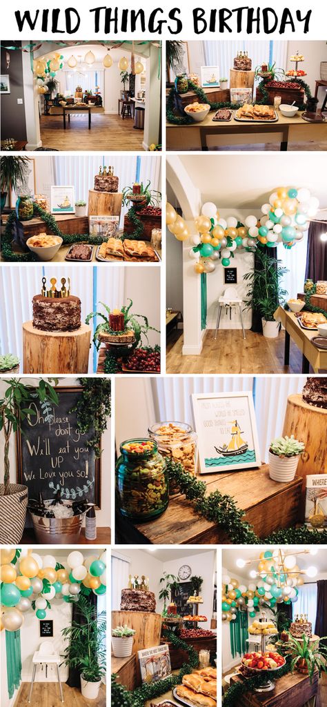 Where Wild Things Are Party, Wild One Where The Wild Things Are, Where The Wild Things Are 1st Birthday, Wild Things Birthday Party, Wild Things Birthday, Wild Things Party, Wild Birthday Party, Birthday Things, Boys First Birthday Party Ideas