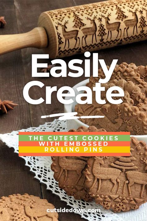 Shortbread Cookie Recipe For Embossed Rolling Pin, Embossed Rolling Pins, Rolling Pin Cookies Recipe, Rolled Cookies Recipes Cut Outs, Embossed Rolling Pin Cookie Recipes, Embossed Cookies Recipe, Roll Cookies Recipes, Christmas Easy Recipes, Patterned Cookies