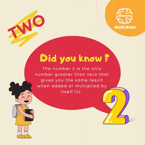 Did You Know? ➕ ➖ ➗ ✖️ 2️⃣❓❓ #didyouknow #facts #fact #knowledge #factsdaily #didyouknowfacts #dailyfacts #amazingfacts #mathacts Brain Math, Holiday Homework, Brain Facts, Daily Facts, Did You Know Facts, Facts For Kids, Math Tricks, Science Facts, Math Facts