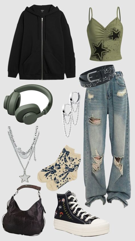 #inspo #moodboards #grunge #aesthetic #ootd #grungecore #grungeaesthetic #outfitinspo #school #vintage Aesthetic Outfits Soft Grunge, Grunge Winter Outfits Aesthetic, Y2k Fairycore Grunge, Grunge School Dance Outfits, Fall Outfit Ideas Grunge, Grunge Ish Outfits, Subtle Grunge Outfit, Teenage Grunge Outfits, Teenage Dirtbag Aesthetic Outfits