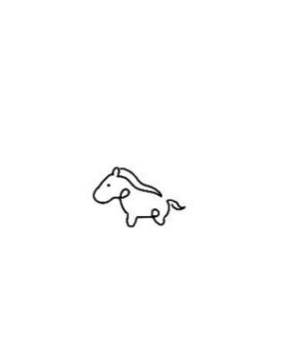 Horse Simple Tattoo, Horse Small Tattoo, Mini Horse Tattoo, Horse Tattoo Simple, Mini Tattoos Horse, Horse Tattoo Small Simple, Horse Simple Drawing, Cute Simple Horse Drawings, Horse Tattoo Ideas Small Simple