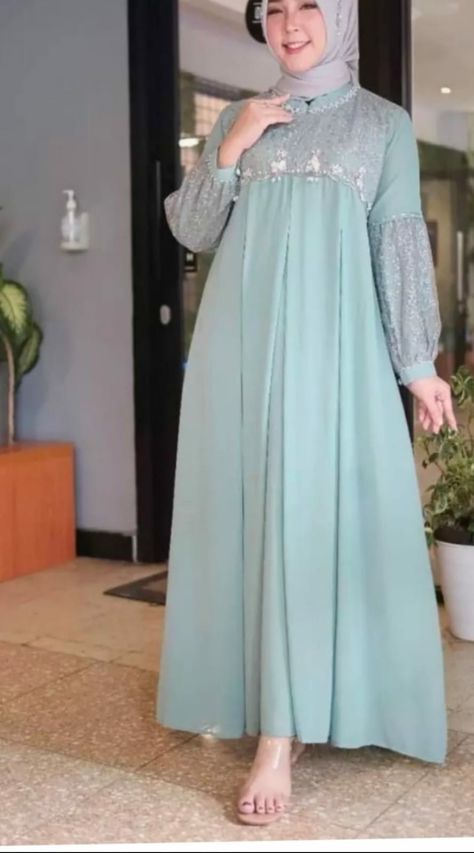 Gala Night Dress Muslimah, Dress Muslim Modern, Moslem Fashion, Model Gamis, 50s Fashion Dresses, Modern Hijab, Muslimah Dress, Stylish Short Dresses, Mode Abaya